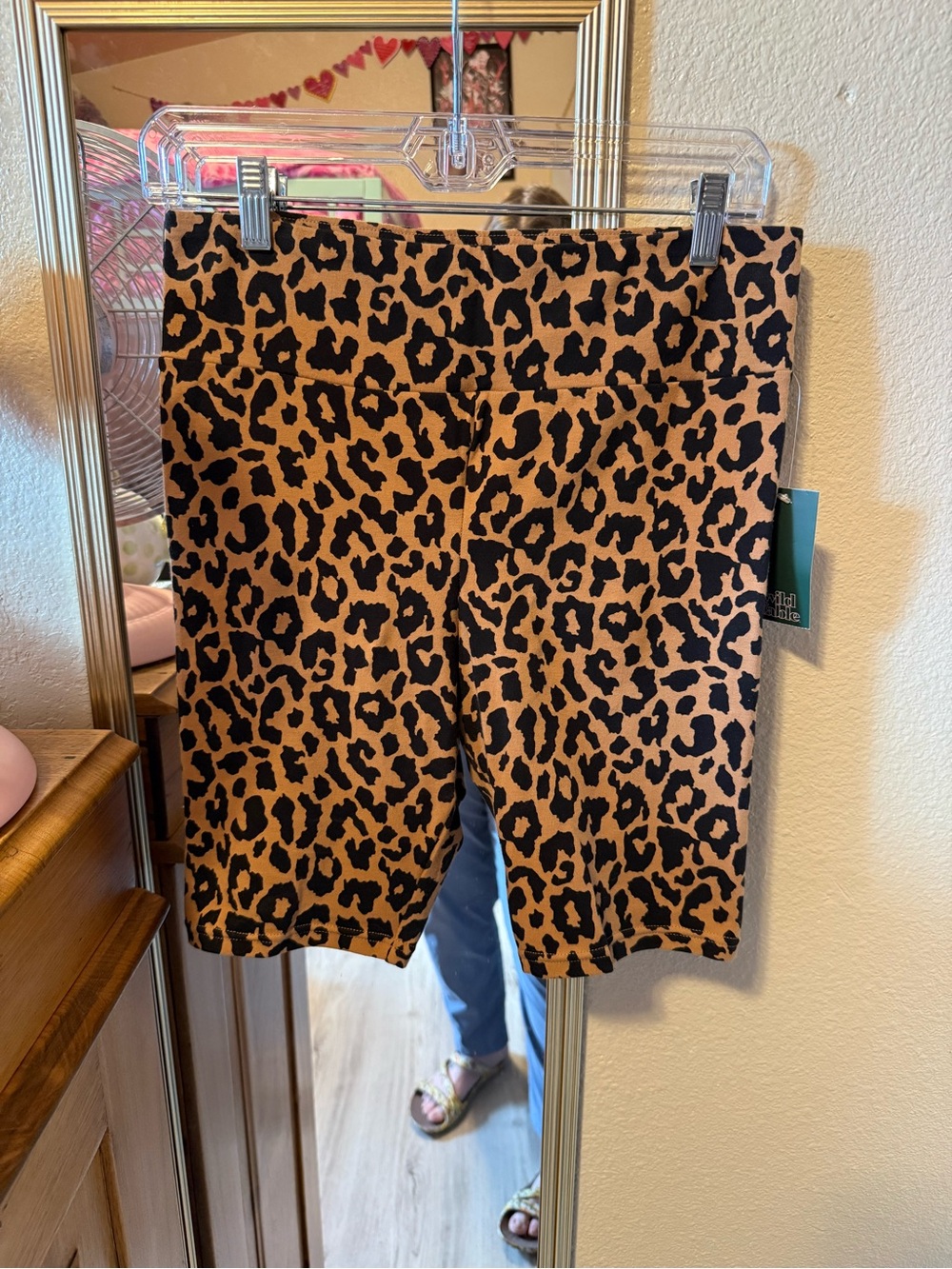 wild fable Leopard Print Bike Shorts - Tan & Black